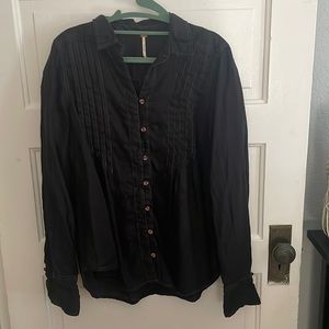 Black Free People Button Down